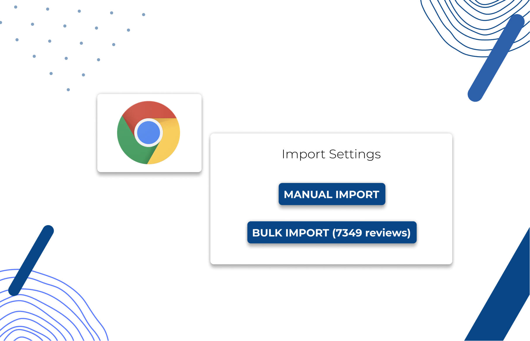 Opinew Google Chrome Extension import settings: Manual Import & Bulk Import