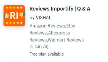 Reviews Importify Shopify App by VISHAL to Import Reviews from Amazon