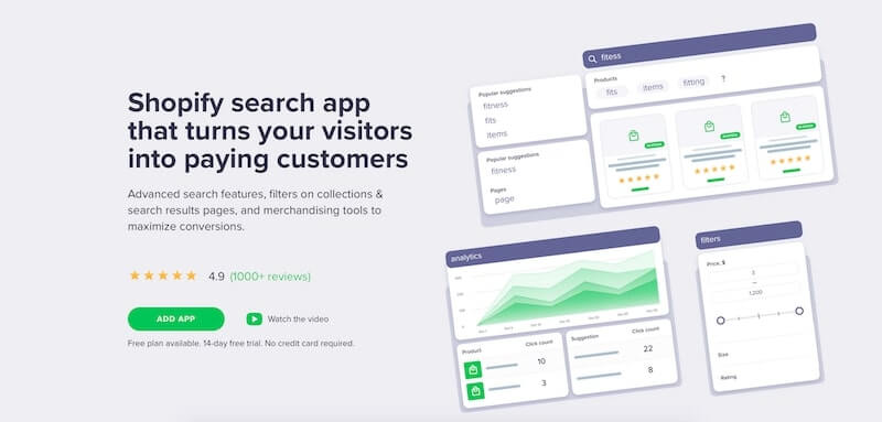 Smart Search & Instant Search helps you create a guided customer experience across all touchpoints of product search & discovery journey and maximize your store conversion.