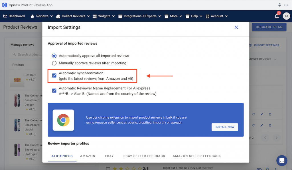 Amazon Seller Reviews - Auto sync